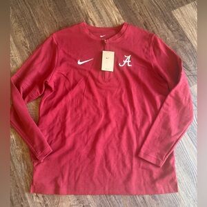 Nike Alabama Quarter Zip Fleece Pullover New Large